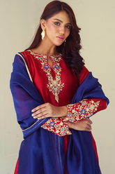 Gul E Noor - Kanzil - Red - Pure Sheesha Silk - 3 Piece